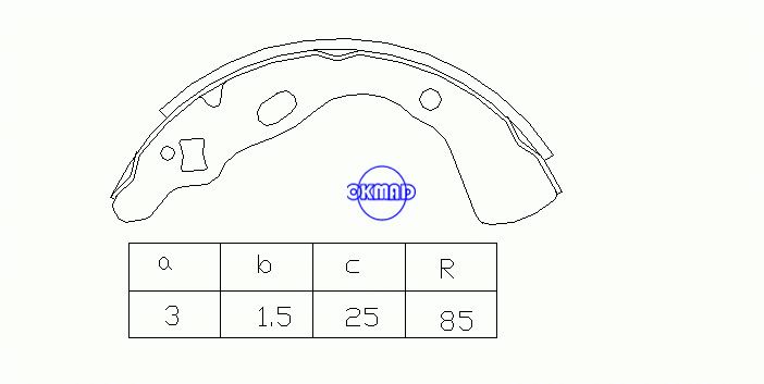 KIA PRIDE Estate MAZDA 121 FORD Festiva 브레이크 슈즈 FMSI:1406-S595 OEM:KK150-26-38Z FSB264 K3369 GS8519, OK-BS029